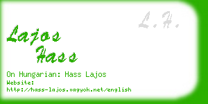 lajos hass business card